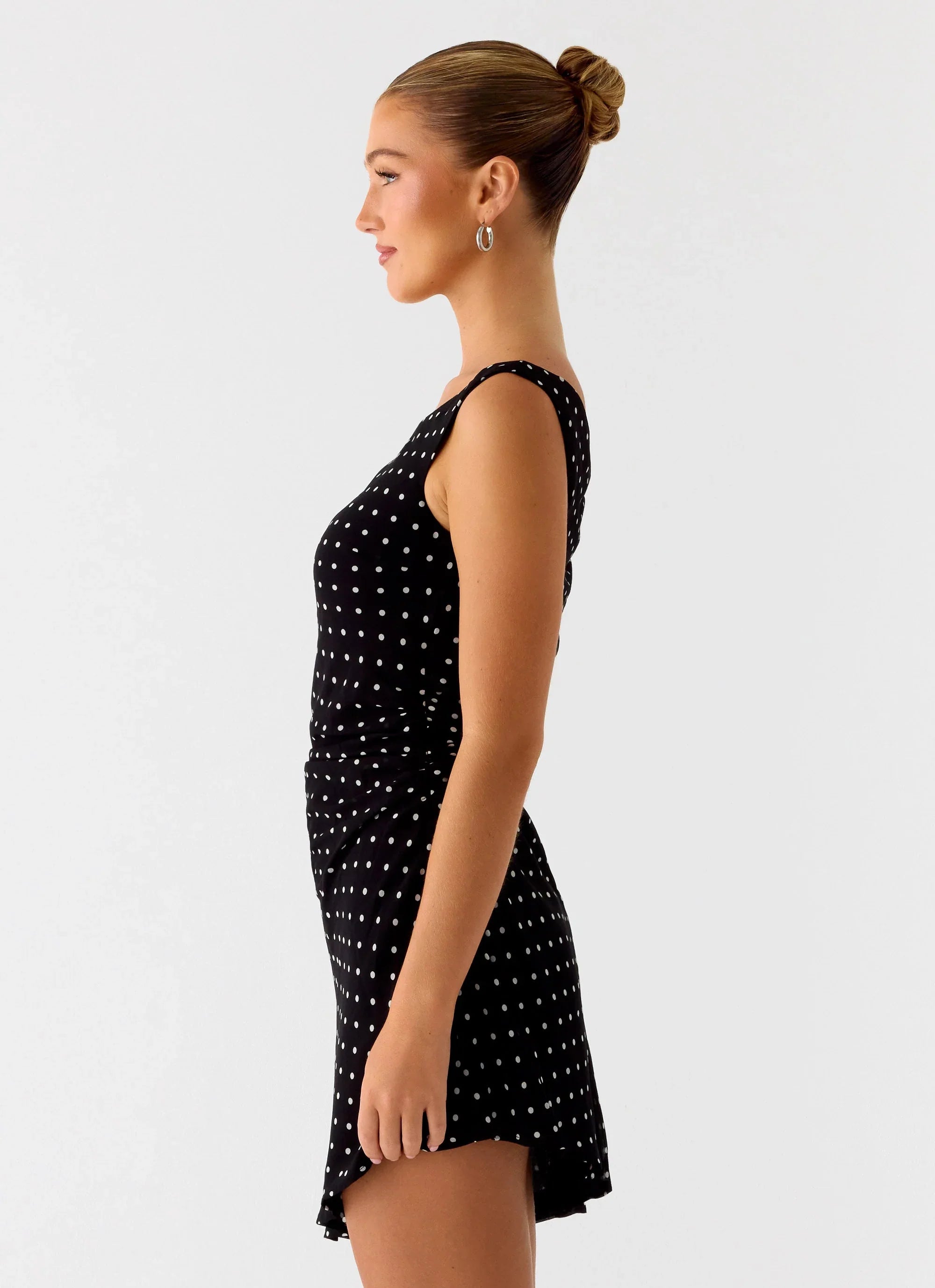 Delusional Mini Dress - Black Polka Dot