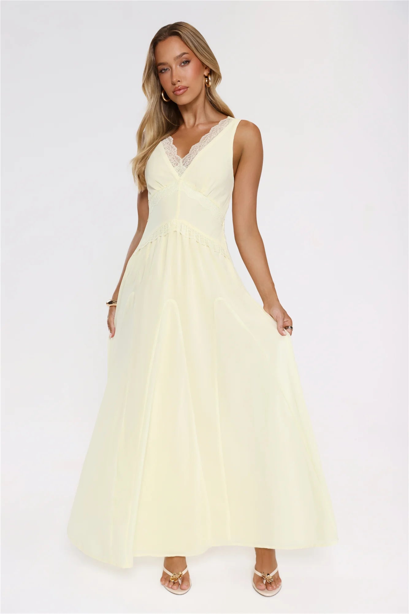 Robe longue Salted Glow jaune