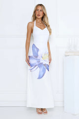 Robe longue Dear Dahlia blanche
