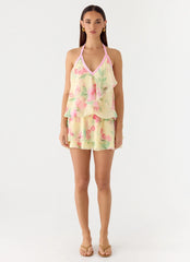Read Your Mind Mini Dress - Lemon Sun