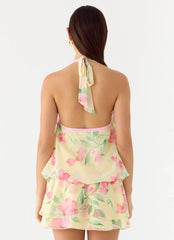 Read Your Mind Mini Dress - Lemon Sun